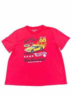 MATTEL HOT WHEELS Turbo Blast 600 Graphic Tee T-Shirt Red Mens Size XL